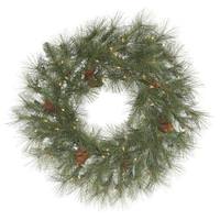 Vickerman 30" Artificial Nederland Mixed Pine Wreath 70 Warm White LED Lights