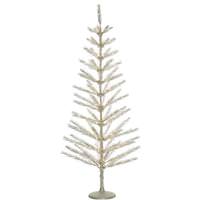 Vickerman 3' x 16" Champagne Feather Tree 64 Warm White LED Lights