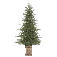 Vickerman 6' x 40" Artificial Potted Ariba Mixed Pine 300 Clear Miniature Lights