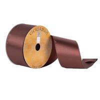 Vickerman 2.5" x 10yd Chocolate Satin Wired Edge Ribbon