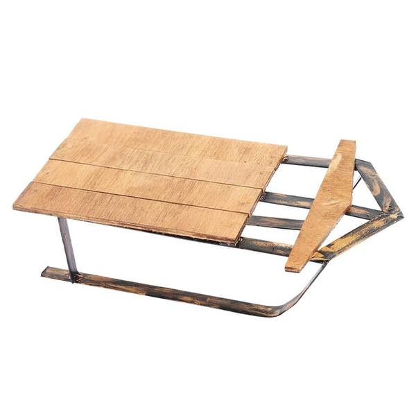 18" Metal / Wood Brown Sled