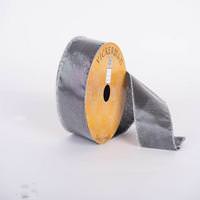 Vickerman 2.5" x 10yd Grey Shiny Wired Edge Ribbon