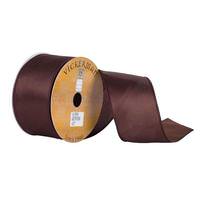 Vickerman 2.5" x 10yd Chocolate Satin Wired Edge Ribbon