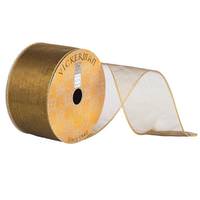 Vickerman 2.5" x 10yd Olive Green Sheer Wired Edge Ribbon