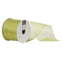Vickerman 2.5" x 10yd Chartreuse Sheer Ribbon