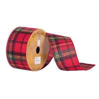 Vickerman 2.5" x 10yd Red/Green Flannel Plaid Ribbon