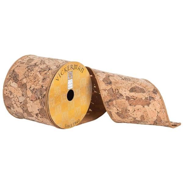 4" x 10yd Natural Cork Ribbon