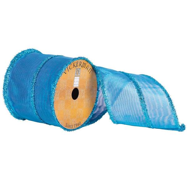 4" x 10yd Blue Sheer Ribbon