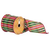 Plaid Patterned Colored Christmas Ribbons