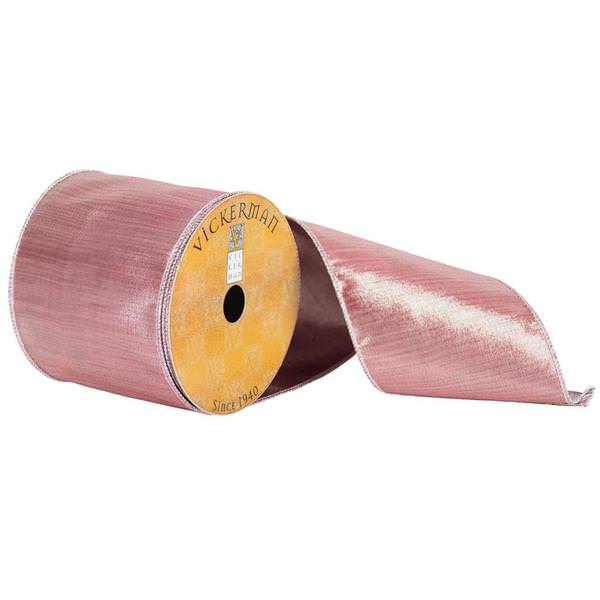 4" x 10yd Pink Metallic Shimmer Ribbon