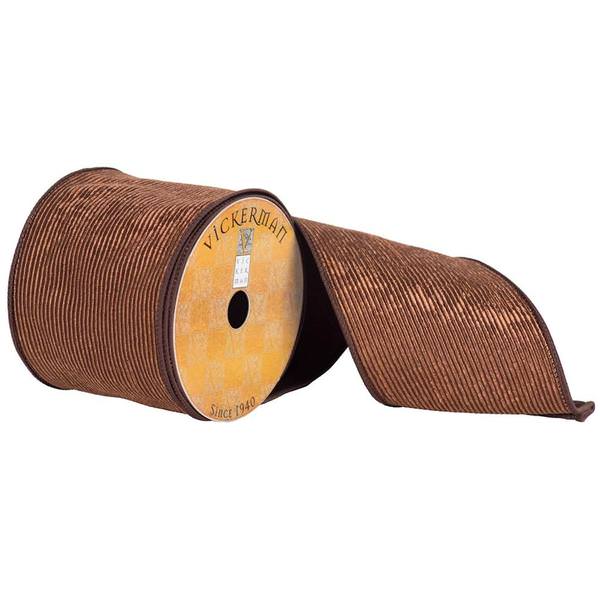 4" x 10yd Brown Corduroy Ribbon