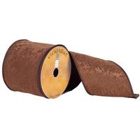 Vickerman 4" x 10yd Brown Corduroy Ribbon