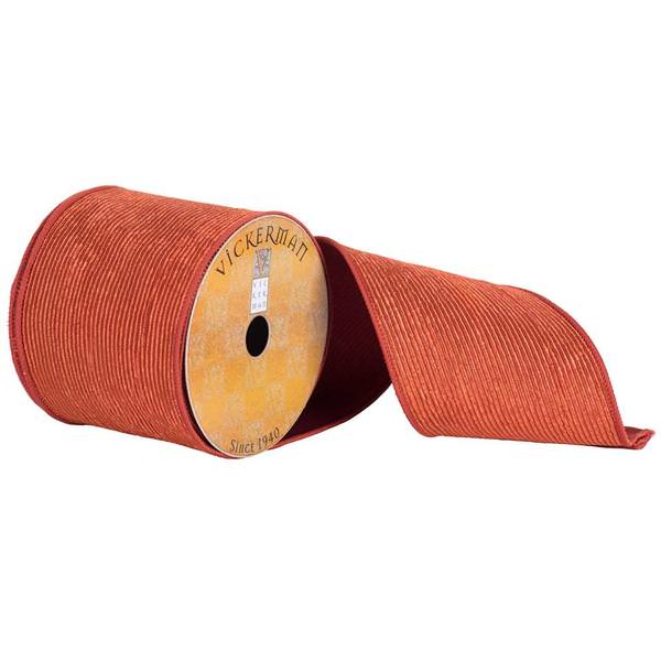 4" x 10yd Copper Corduroy Ribbon