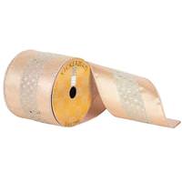Vickerman 4" x 10yd Champagne Metallic Ribbon