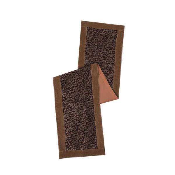 12" x 60" Woven Brocade Plush Velvet Table Runner
