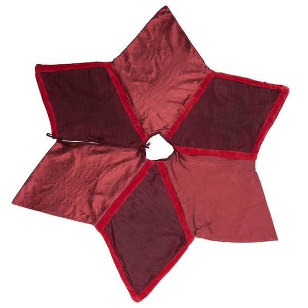 60" Burgundy 2 Tone Tree Skirt