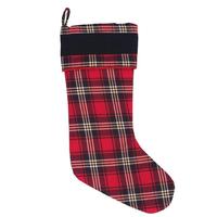 View 8" x 19" Classic Plaid Christmas Stocking
