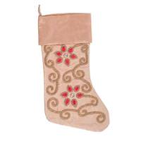 View 8" x 19" Champagne Christmas Stocking