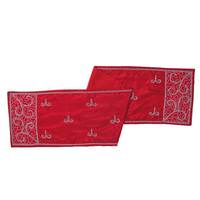 Vickerman 14" x 90" Filigree Scroll Table Runner