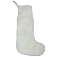 View 8" x 19" Snow White Faux Fur Christmas Stocking