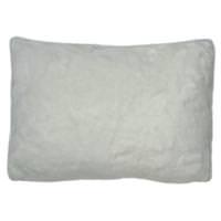 View 14" x 20" White Faux Fur Pillow