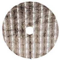 Vickerman 60"  Plush Faux Fur Striped Tree Skirt