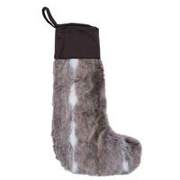 Vickerman 8" x 19" Plush Faux Fur Christmas Stocking