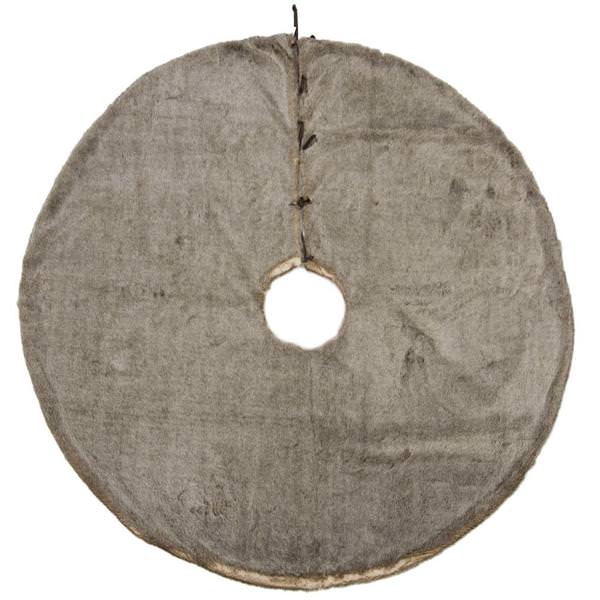 60" Snow Deer Faux Fur Tree Skirt