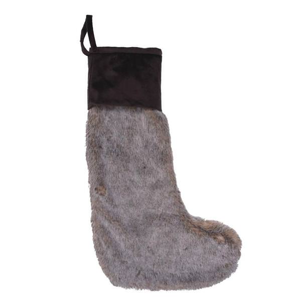 8" x 19" Faux Fur Christmas Stocking
