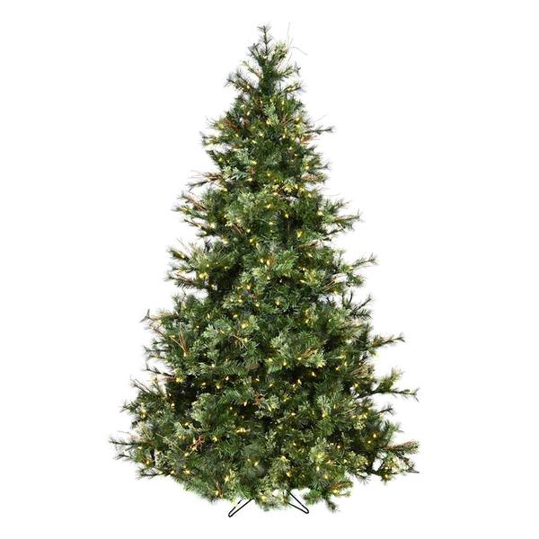 12' x 89" Artificial Mixed Country Pine 2500 Warm White LED Lights