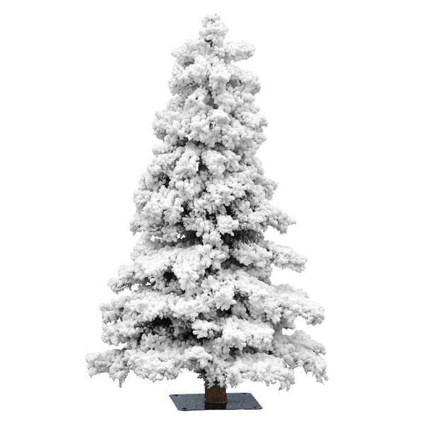 4' x 29" Artificial Flocked Spruce Tree