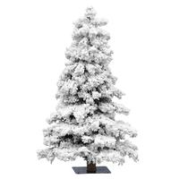 Vickerman 4' x 29" Artificial Flocked Spruce Tree