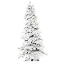 Vickerman 6' x 33" Artificial Flocked Spruce Tree