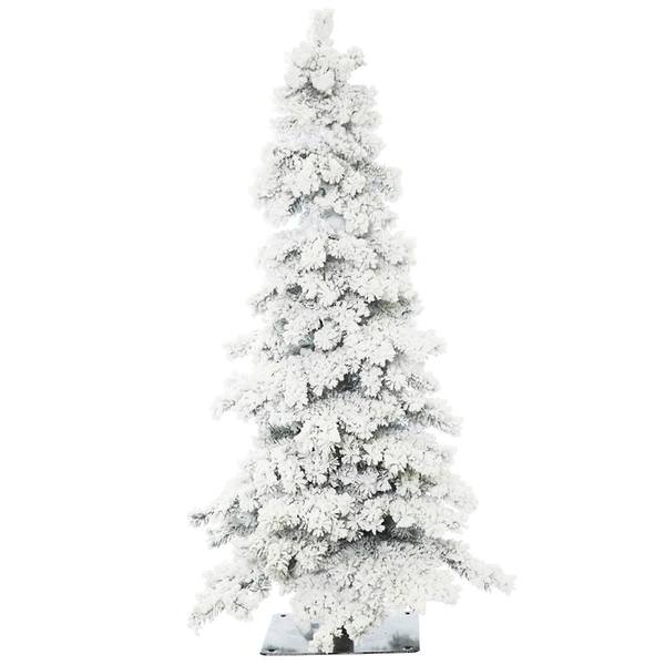 7' x 47" Artificial Flocked Spruce Tree