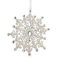 Vickerman 7" Glitter Snowflake Diamond Ornament