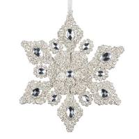Vickerman 7" Glitter Snowflake Diamond Ornament