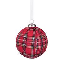 Vickerman 3.25" Red Plaid Ball Ornament