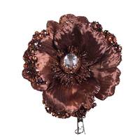 View 5" Chocolate Wild Poppy Head Clip (3 pack)