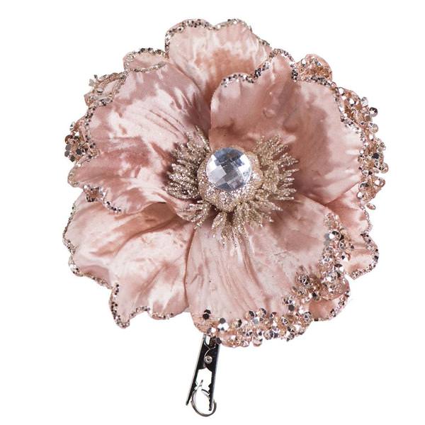 5" Mocha Wild Poppy Head Clip (3 pack)