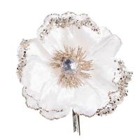 Vickerman 5" Ivory Wild Poppy Head Clip (3 pack)