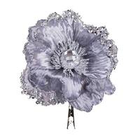 View 5" Silver Wild Poppy Head Clip (3 pack)