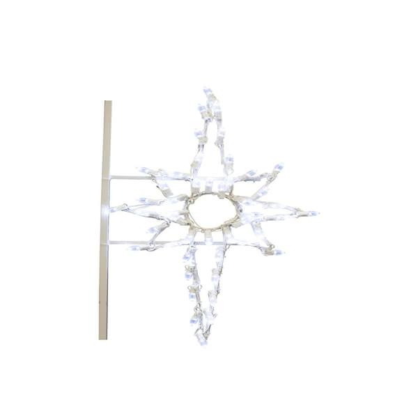 3' 47 Light Pure White Starburst LED C7 Christmas Light