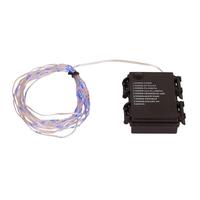 Vickerman 35 Light 12' Battery Operated Blue Micro LED Miniature String with Timer