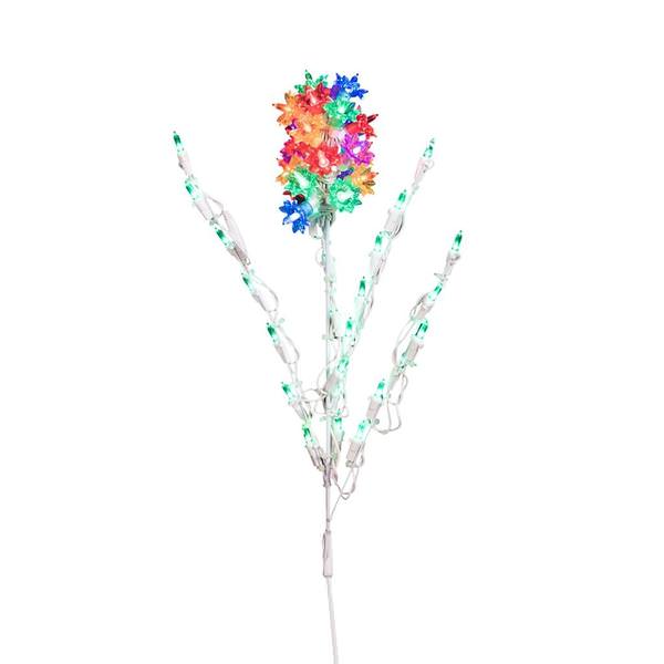 30" 50 Light Multi-Color Hyacinth Flower Garden StakeLight