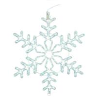 Vickerman 48" Forked Snowflake Pure White LED Window Decor