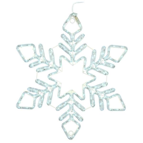 24" Star Snowflake Pure White LED Window Decor