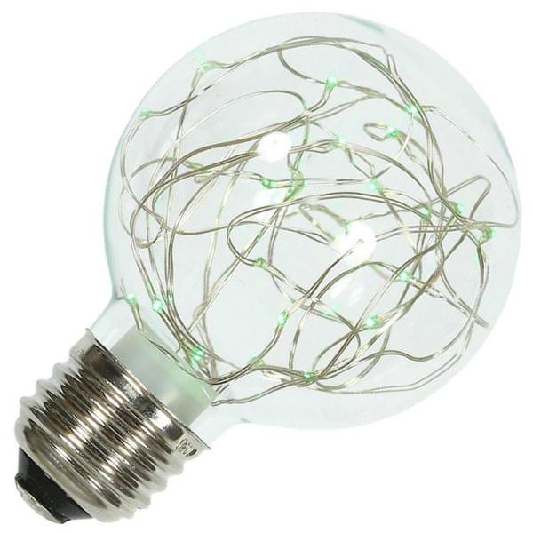 1 watt 120 volt G95 Medium Screw Base Green Twinkle Fairy LED