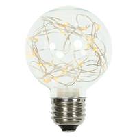 Vickerman 1 watt 120 volt G95 Medium Screw Base Yellow Twinkle Fairy LED