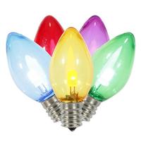 View C7 Candelabra Screw Base Multi-Color LED Transparent Dimmable (25 pack)