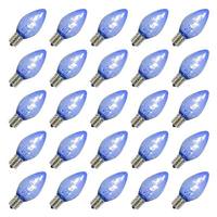 View C7 Candelabra Screw Base Blue LED Transparent Dimmable (25 pack)
